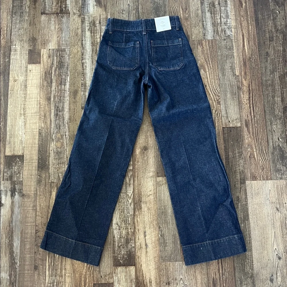 NWT H&M Women’s Dark Indigo High Wide Waist Wide-Leg Jeans - Picture 2 of 6